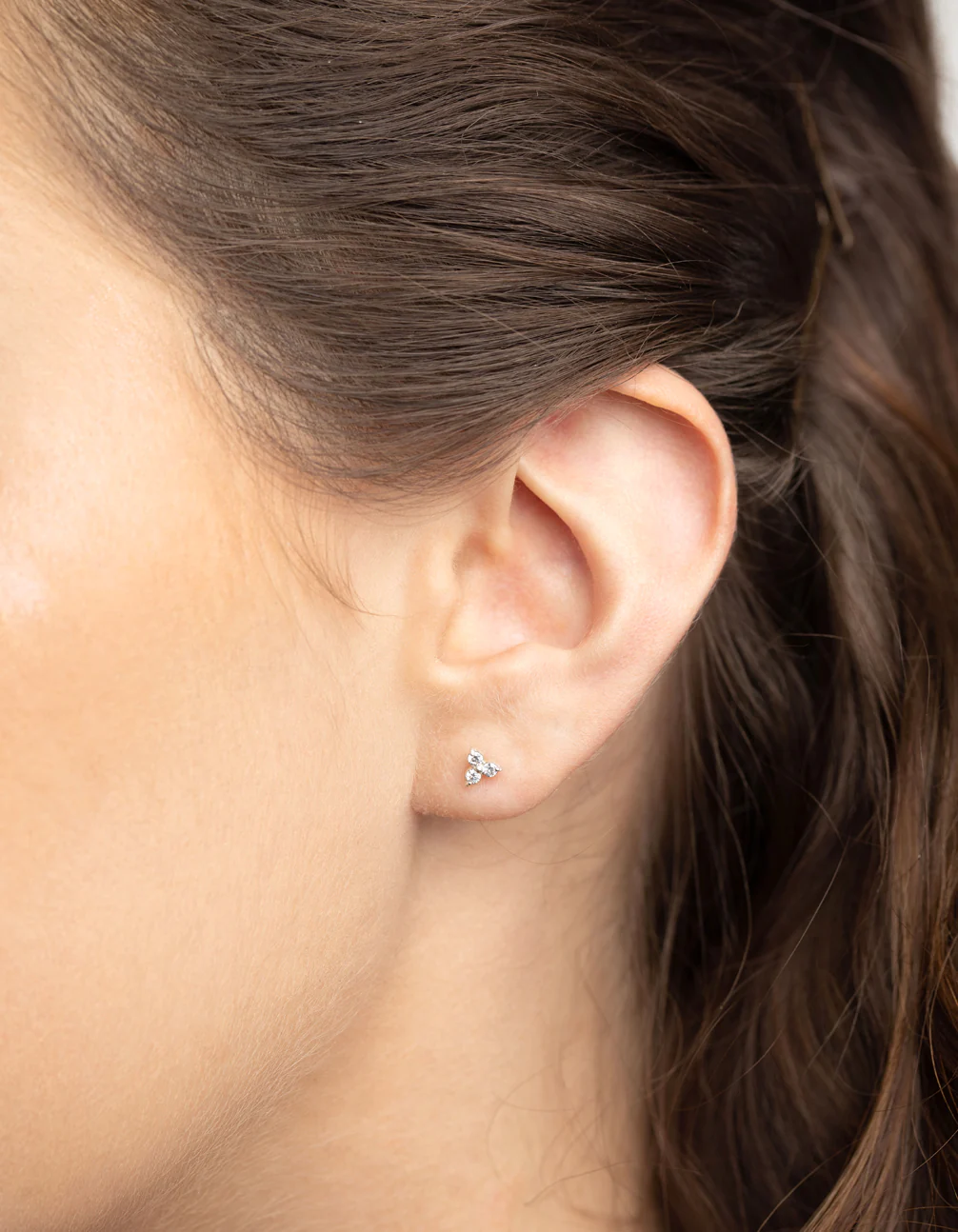 Sterling Silver Cubic Zirconia Stud Earrings - Image 2