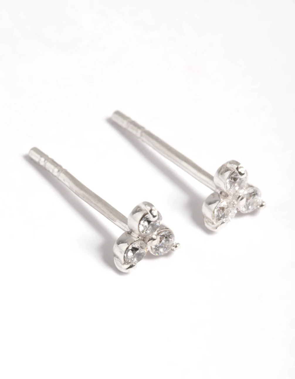 Sterling Silver Cubic Zirconia Stud Earrings - Image 3