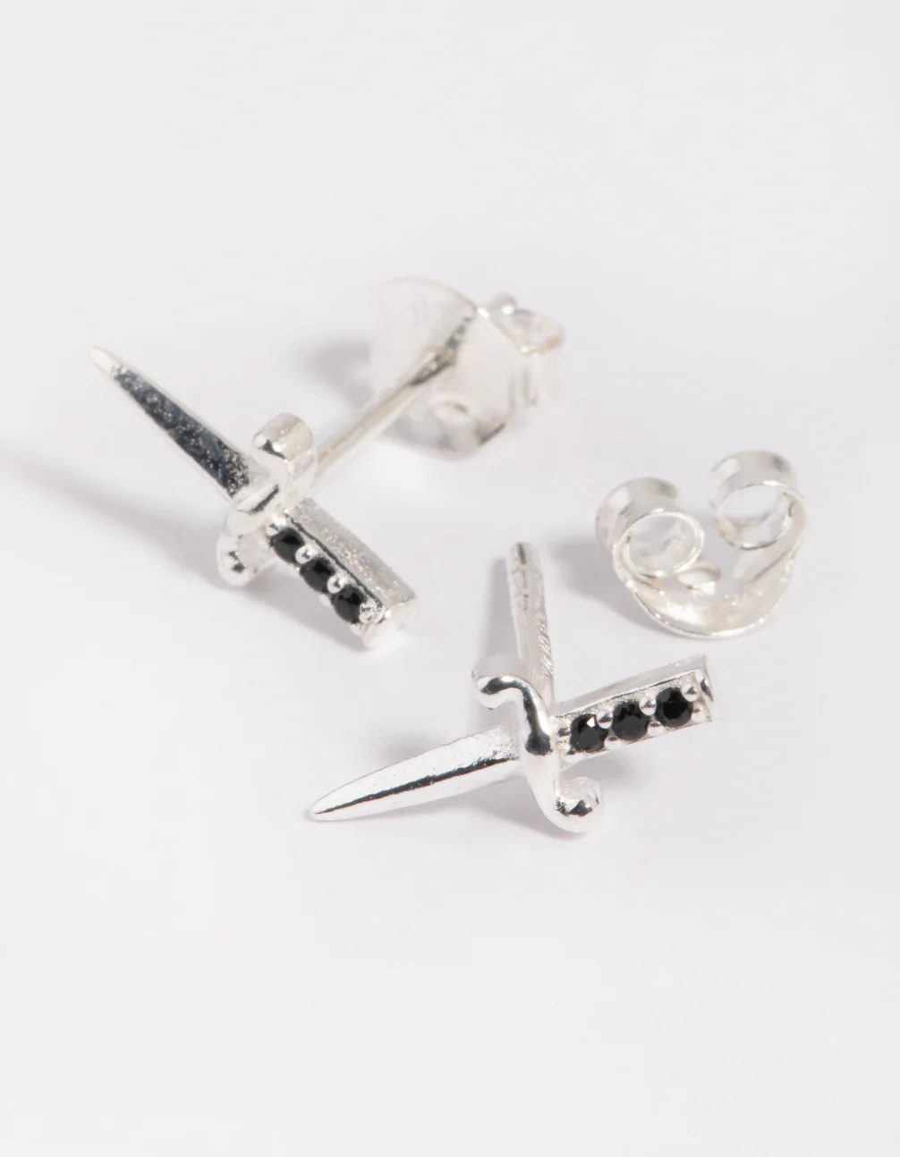 Sterling SIlver Dagger Stud Earrings - Image 3