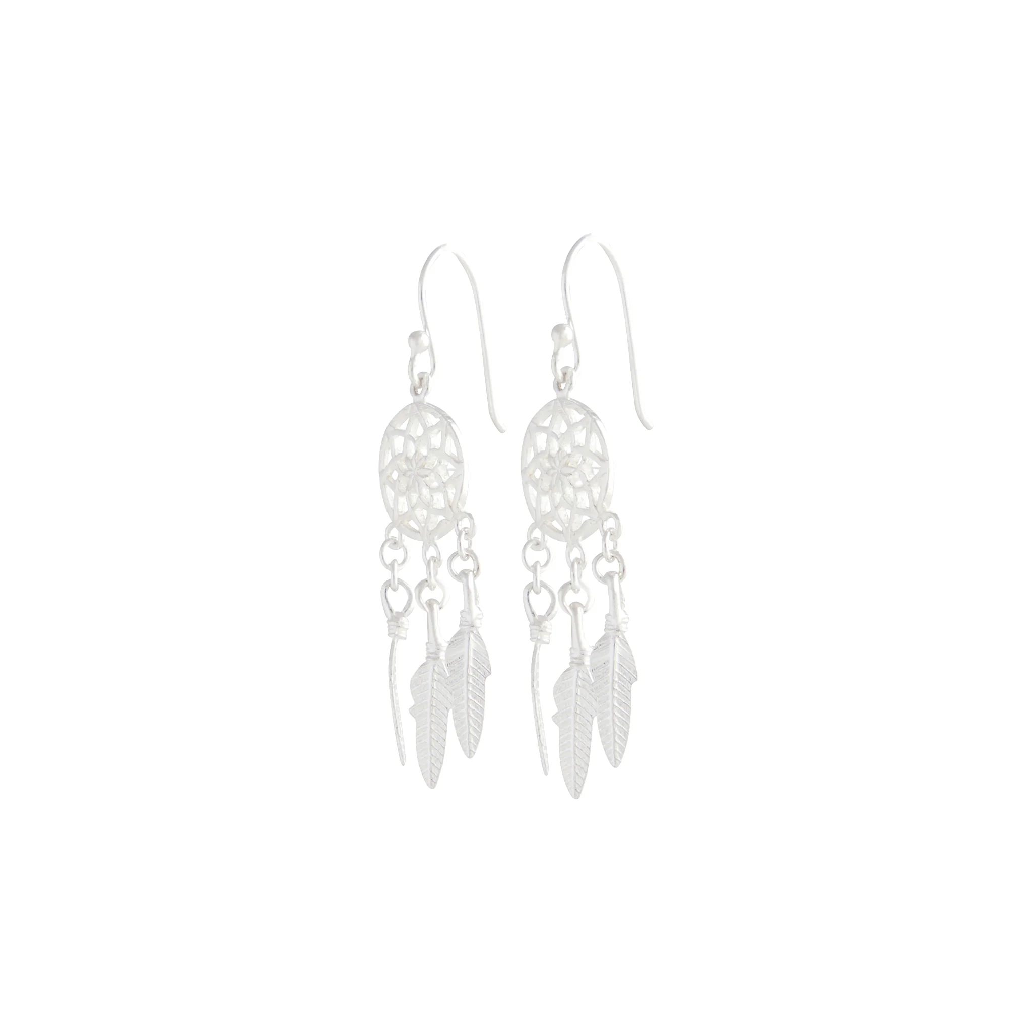 Sterling Silver Dreamcatcher Earrings - Image 2