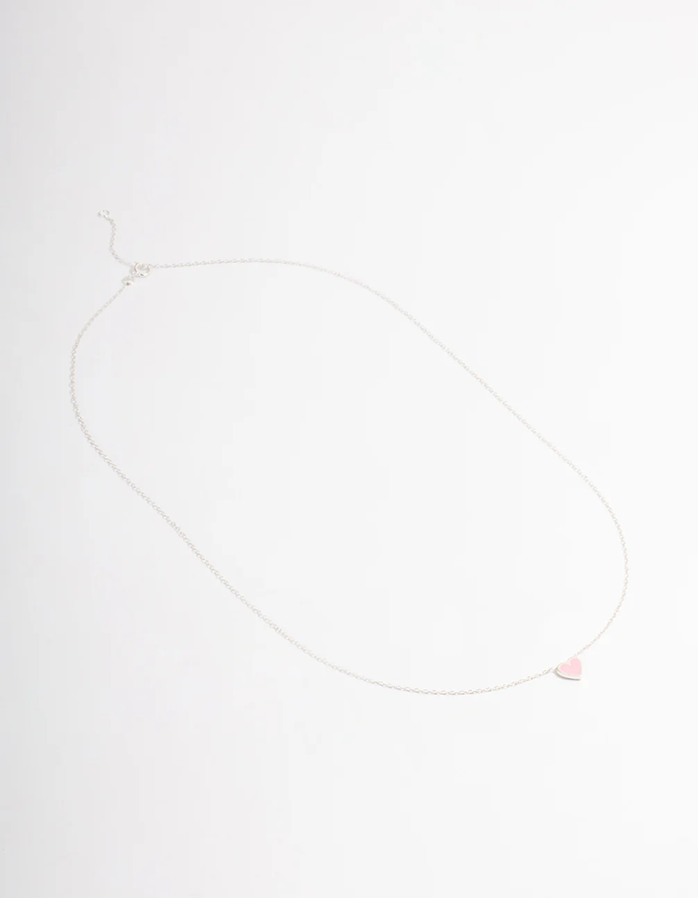 Sterling Silver Enamel Heart Pendant Necklace - Image 2