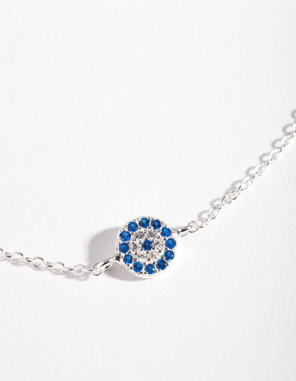 Sterling Silver Evil Eye Disc Bracelet - Image 3