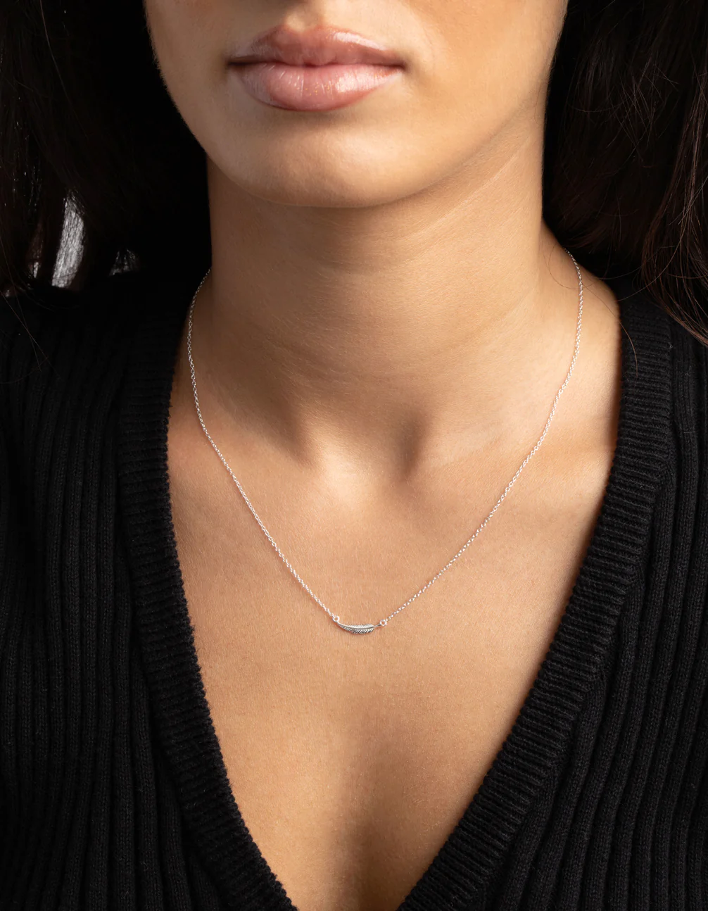 Sterling Silver Falling Leaf Necklace - Image 2