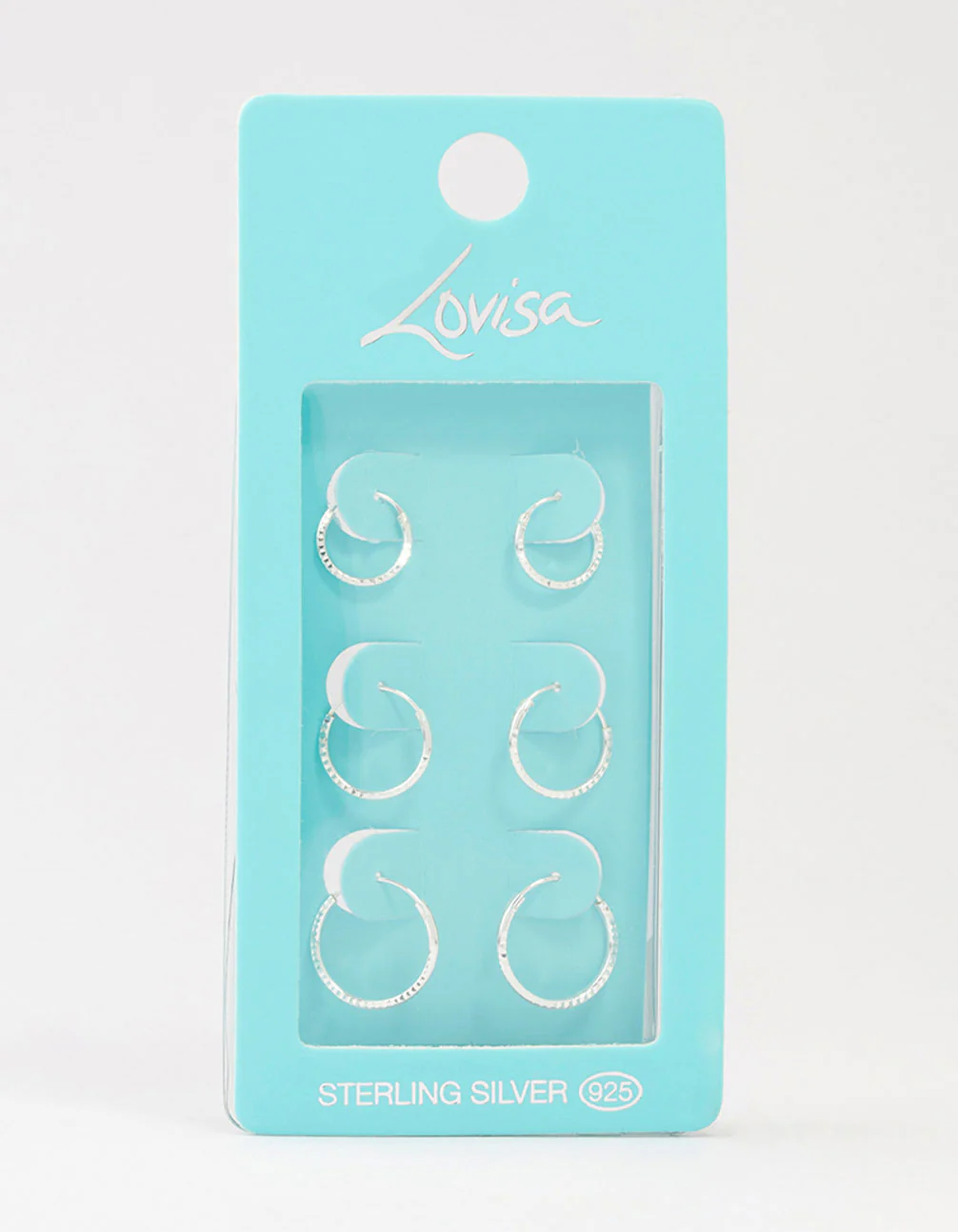 Sterling Silver Graduated Mini Hoop Pack - Image 3