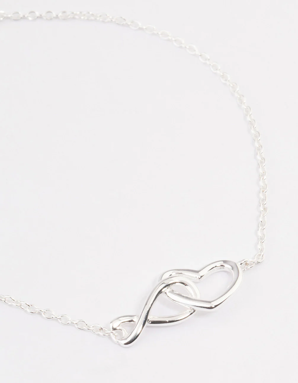 Sterling Silver Heart & Infinity Bracelet - Image 2