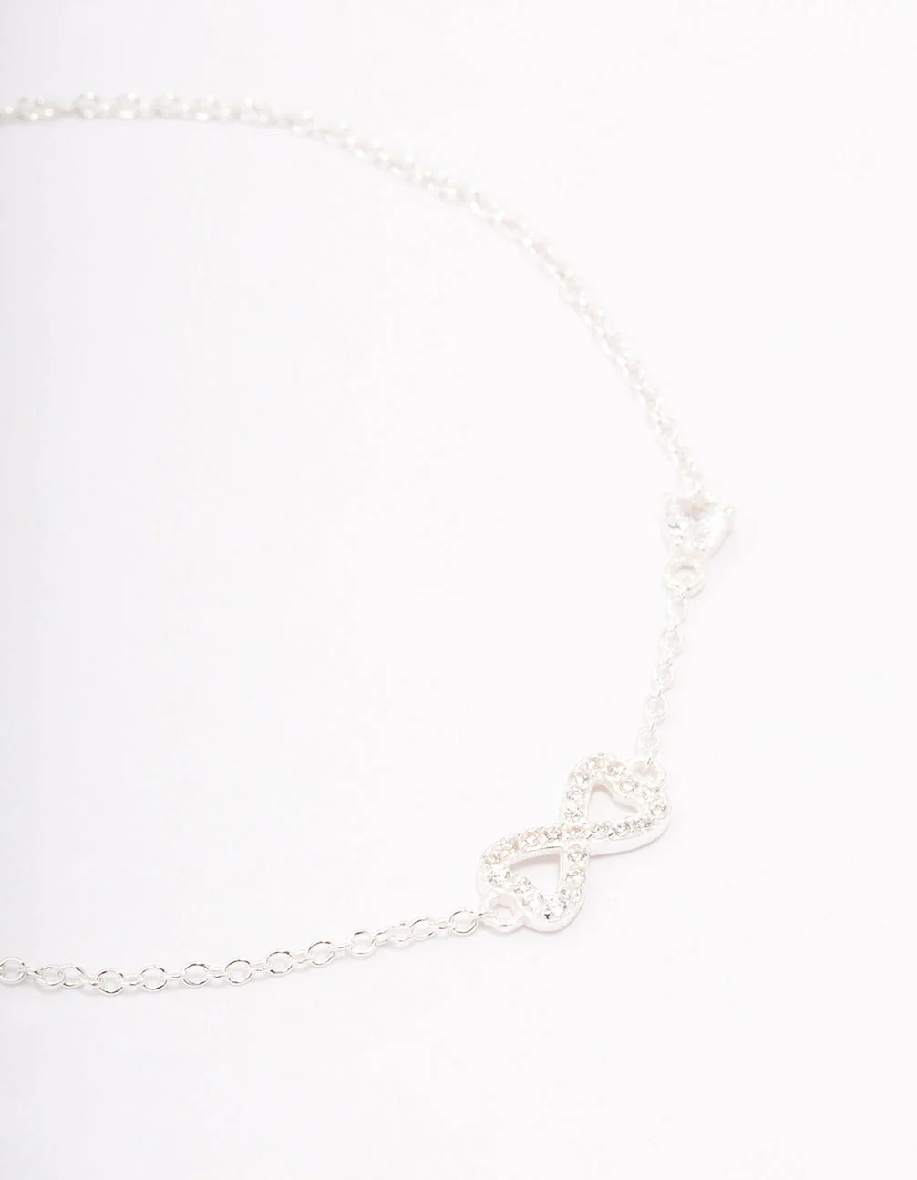 Sterling Silver Infinity Heart Bracelet - Image 2