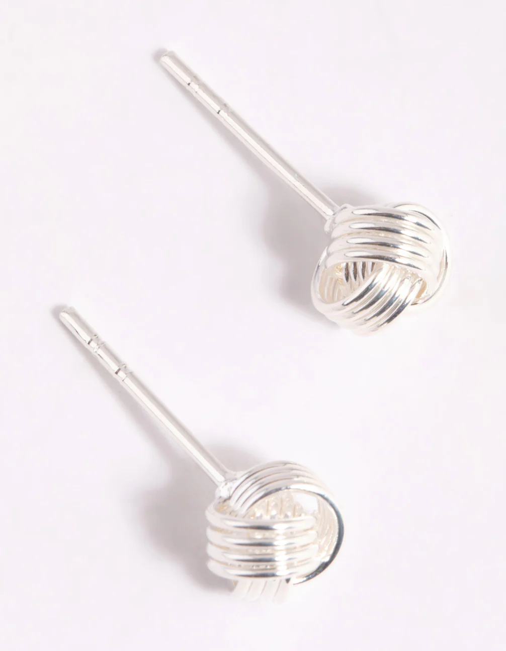 Sterling Silver Knot Stud Earrings - Image 4