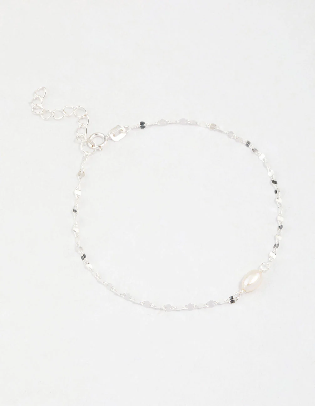 Sterling Silver Lane Rope Pearl Bracelet