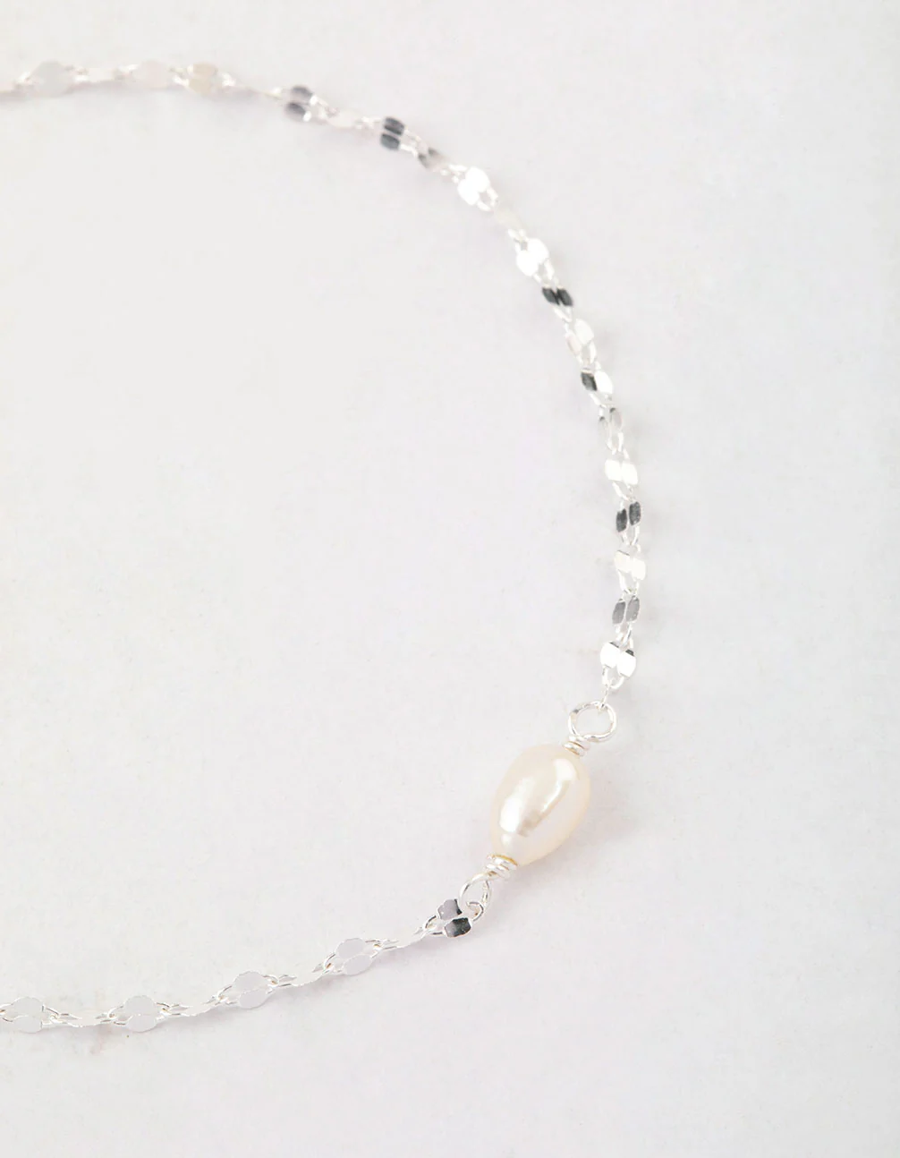 Sterling Silver Lane Rope Pearl Bracelet - Image 2
