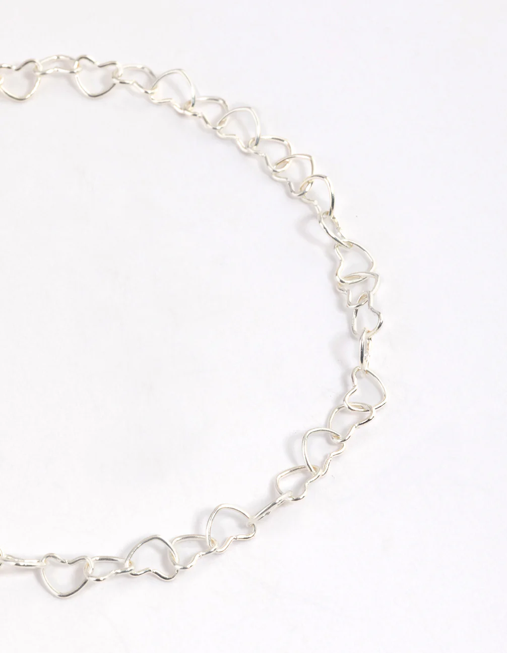 Sterling Silver Linked Heart Bracelet - Image 2