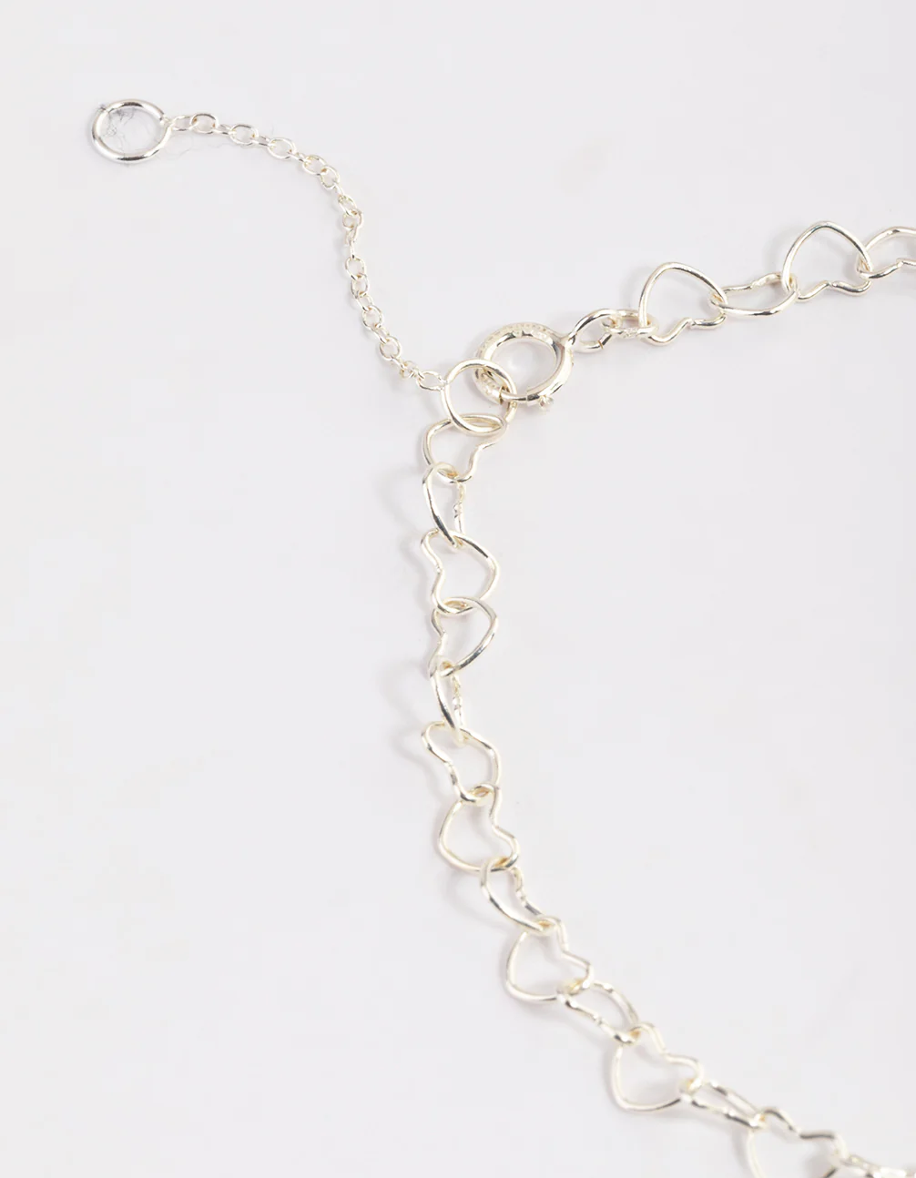 Sterling Silver Linked Heart Bracelet - Image 3