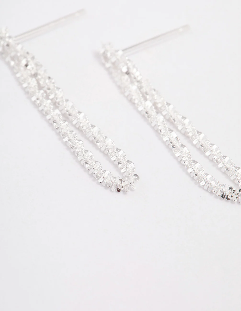 Sterling Silver Loop Dangle Earrings - Image 2