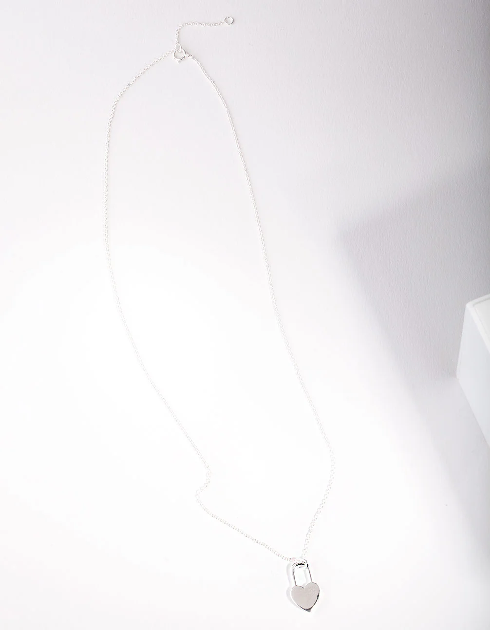 Sterling Silver Love Heart Lock Necklace - Image 2