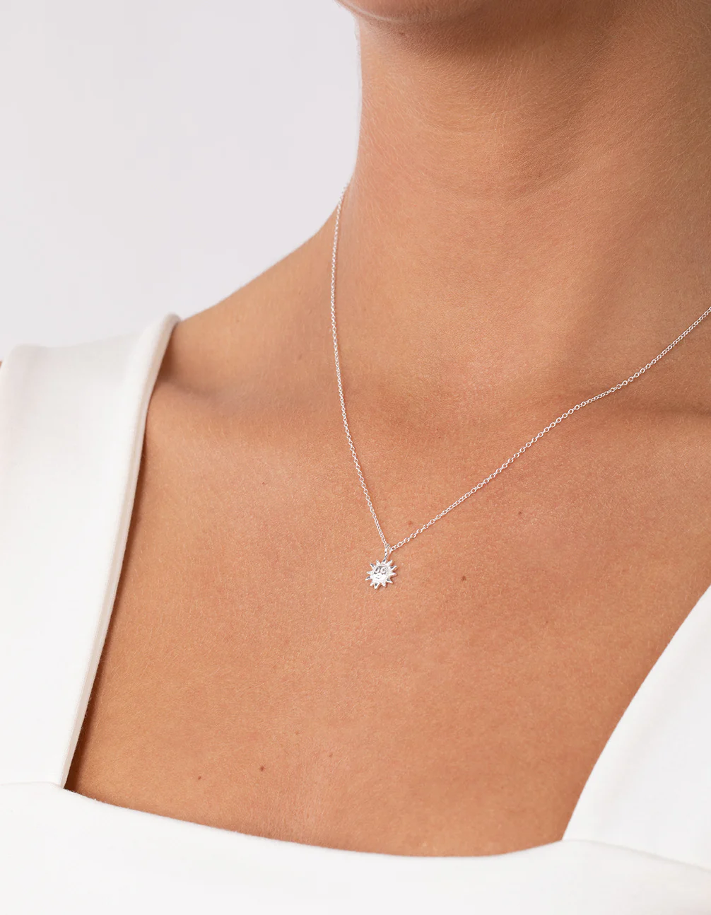 Sterling Silver Boho Sun Necklace - Image 2