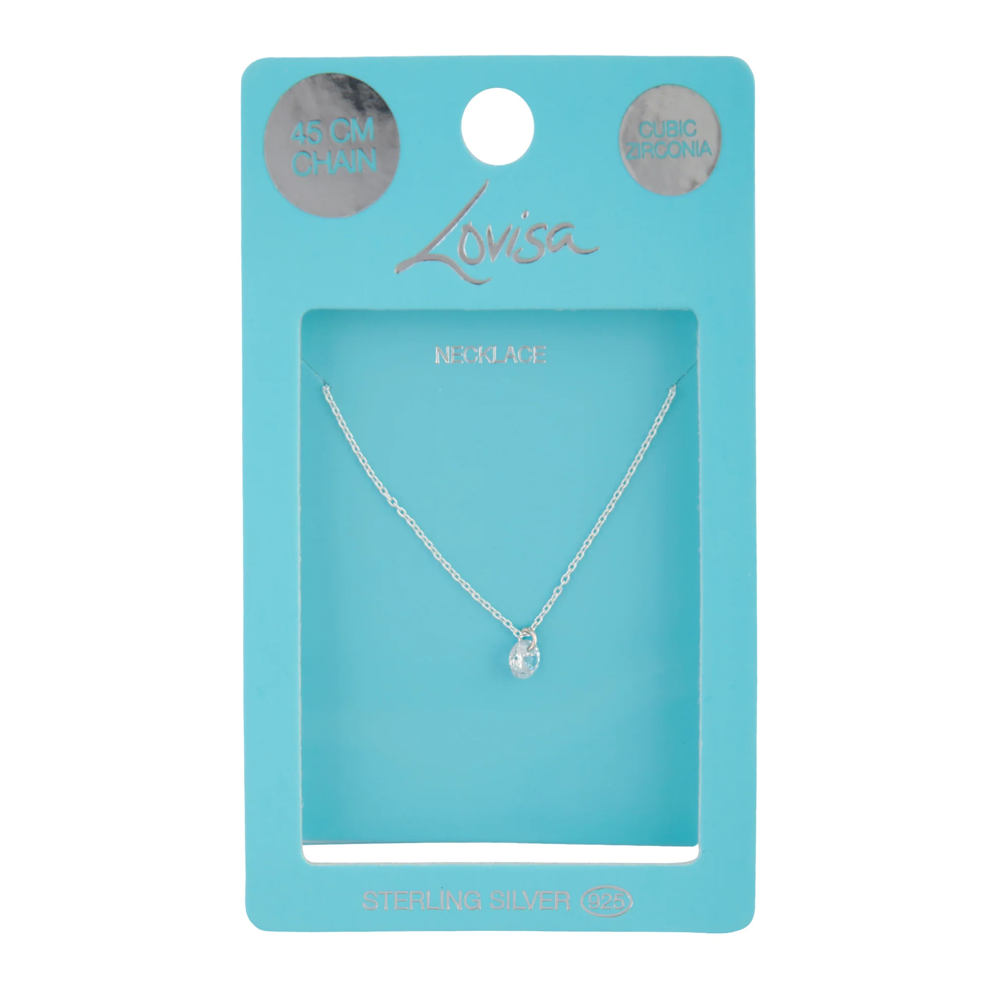 Sterling Silver Mini Cubic Zirconia Necklace - Image 2