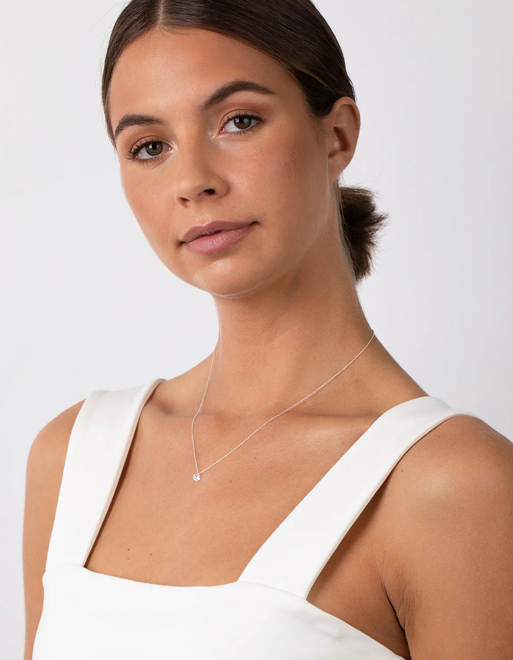 Sterling Silver Mini Cubic Zirconia Necklace - Image 5