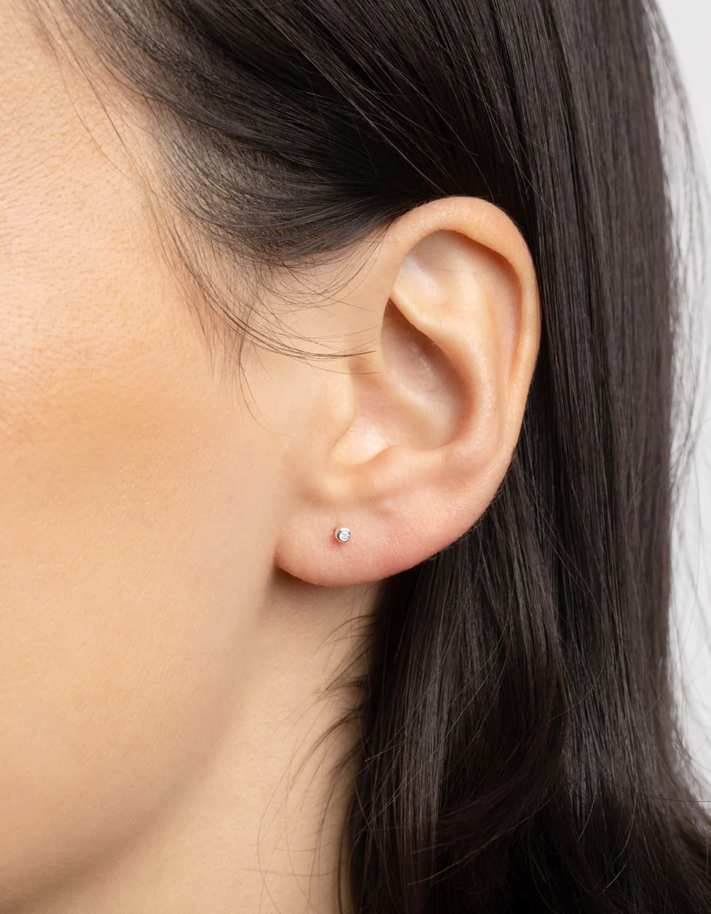 Sterling Silver Micro Stud Earrings - Image 2