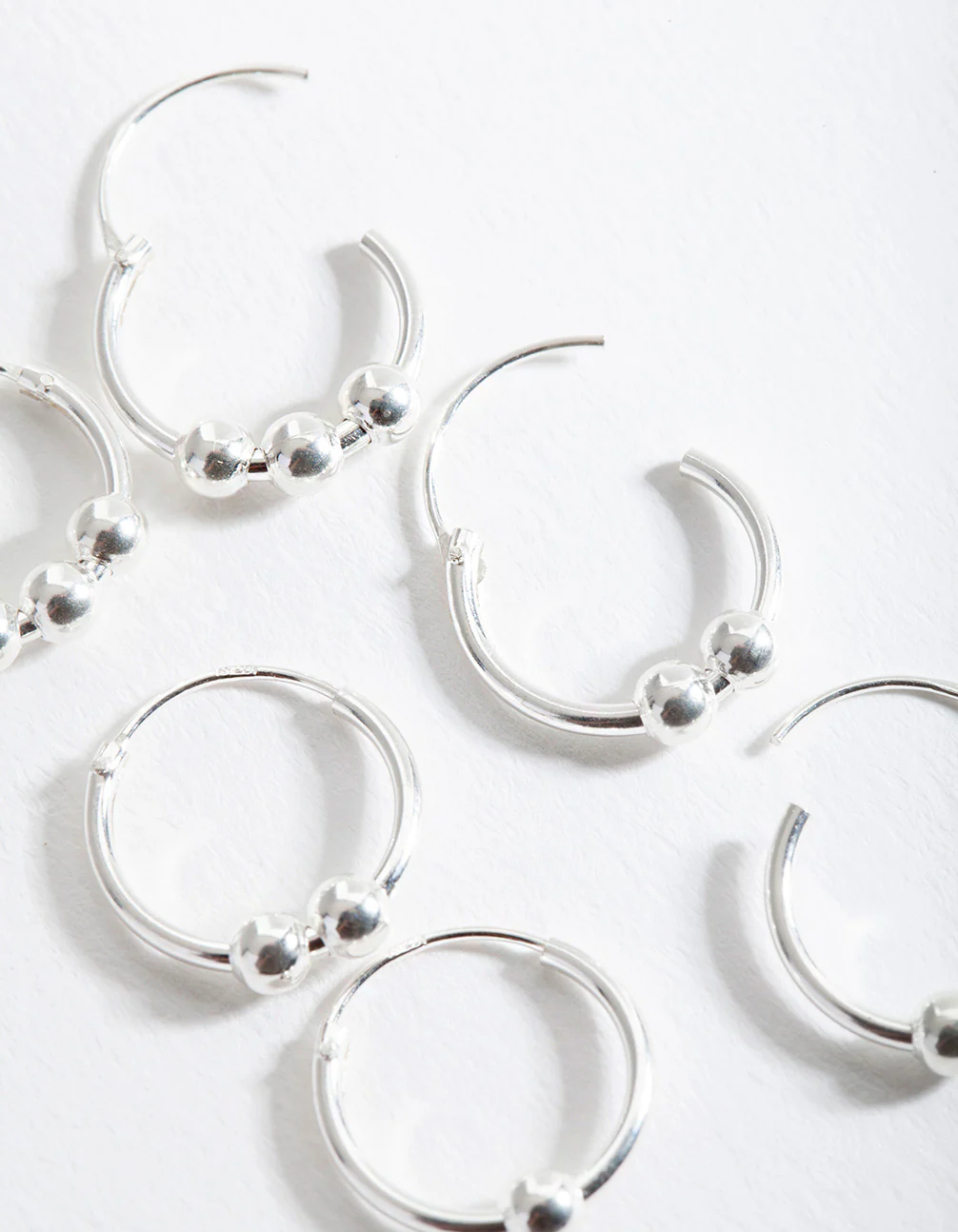 Sterling Silver Multi Ball Earring Pack - Image 3