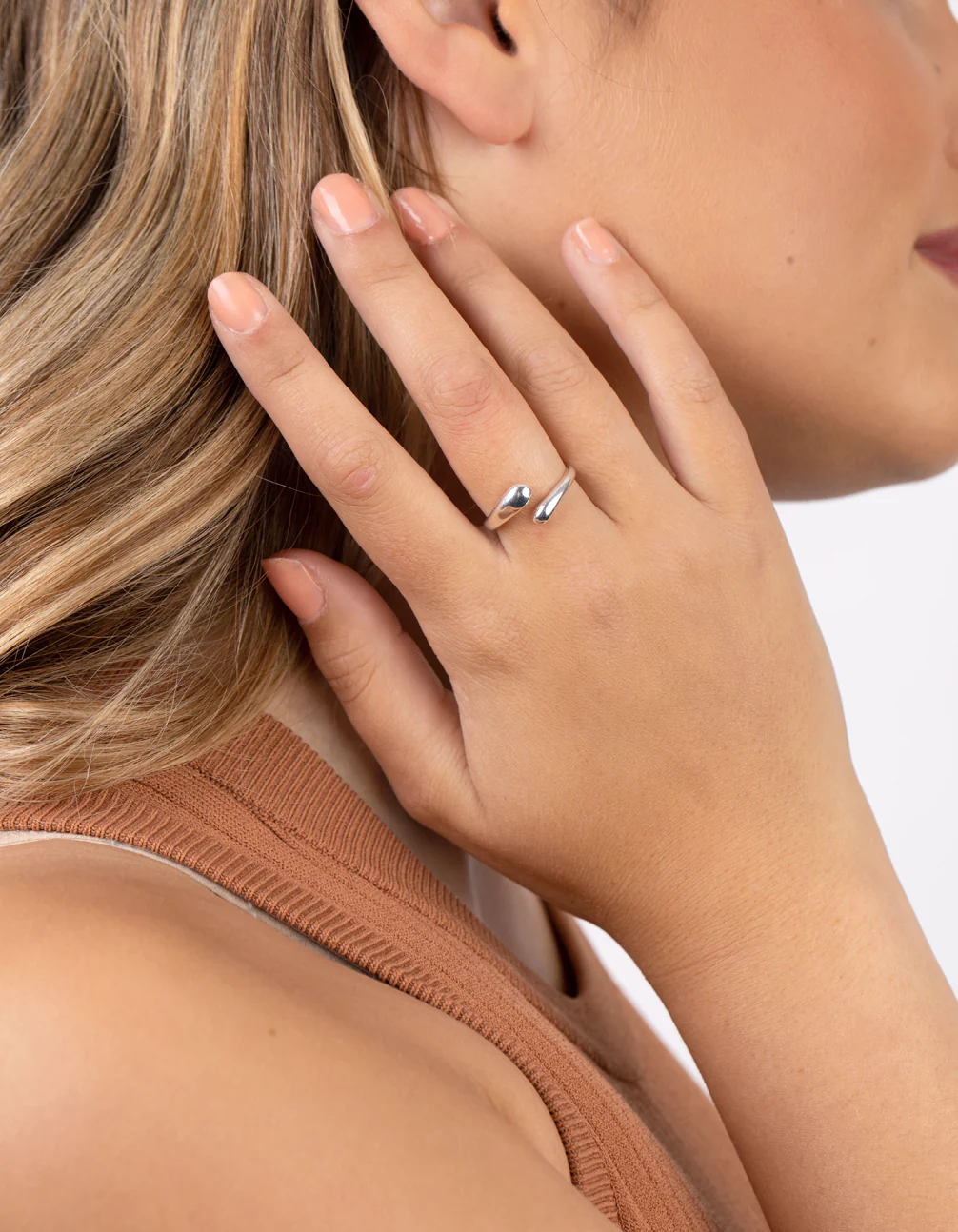 Sterling Silver Organic Open Ring - Image 2