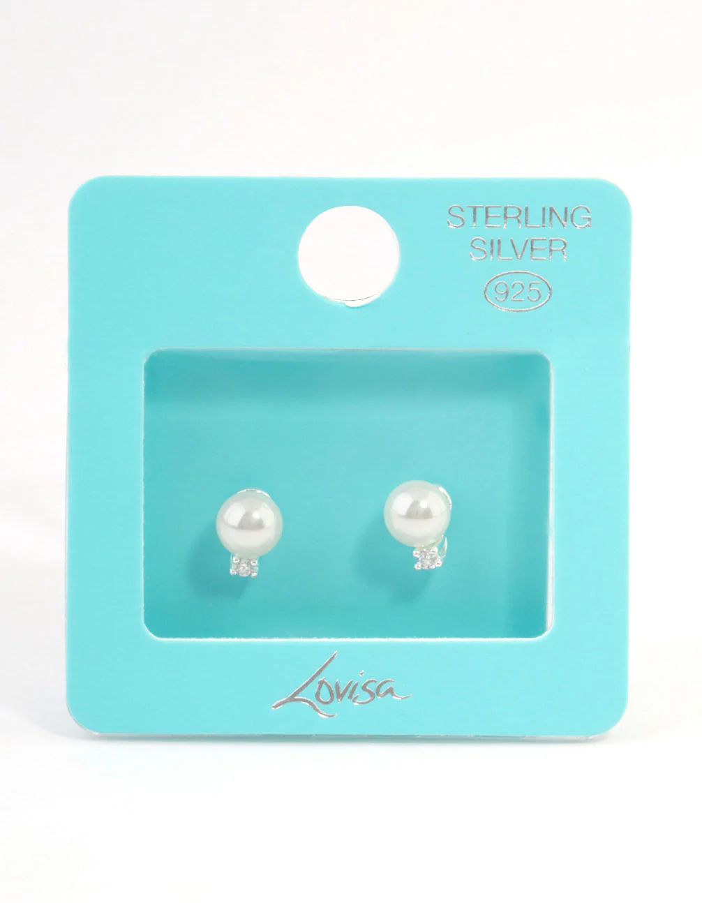 Sterling Silver Pearl Stud Earrings - Image 3