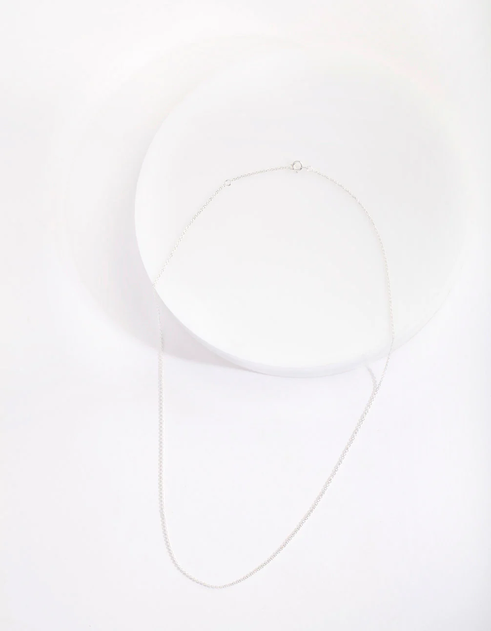 Sterling Silver 45cm Plain Chain Necklace - Image 2