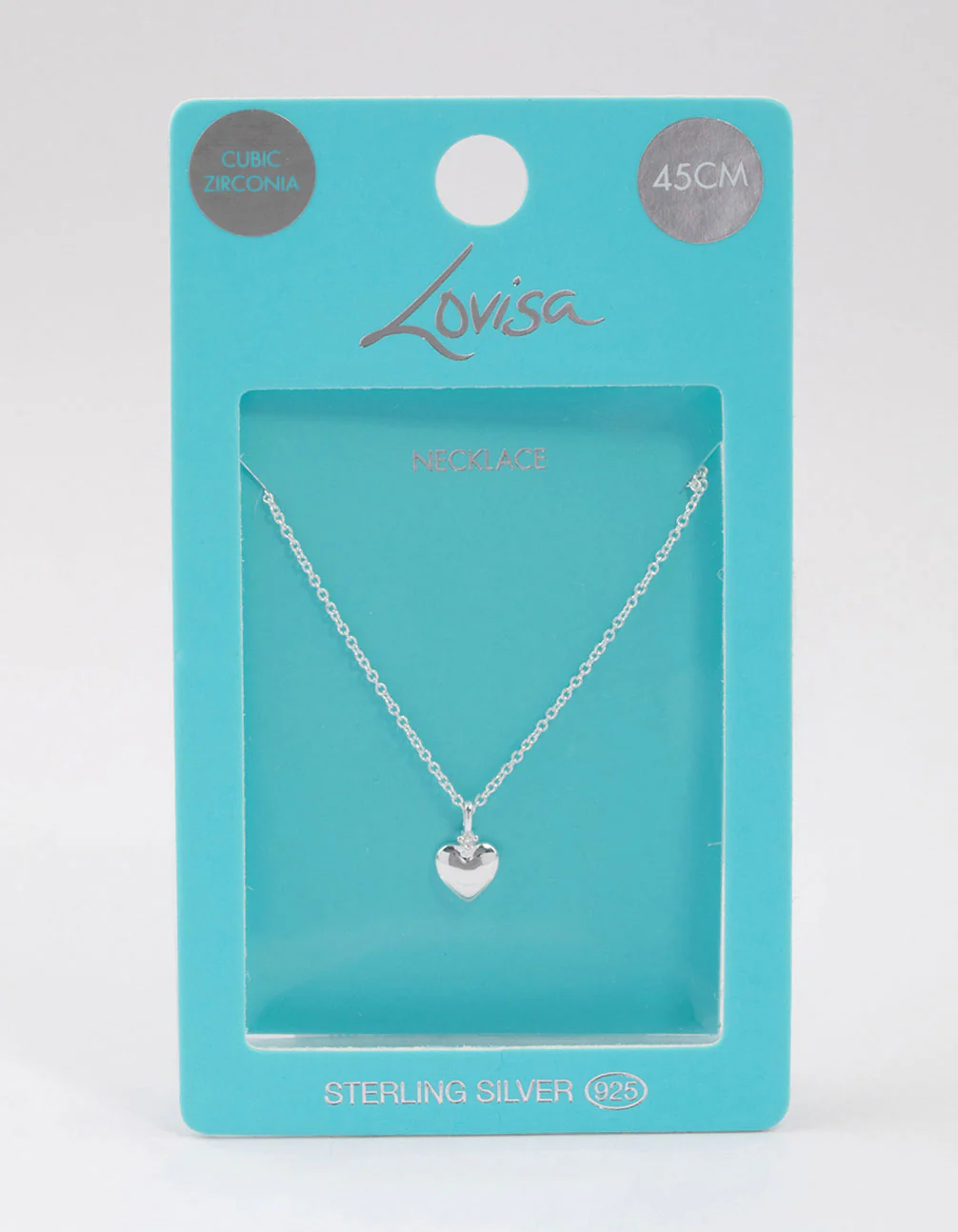 Sterling Silver Puffy Heart Pendant Necklace - Image 4
