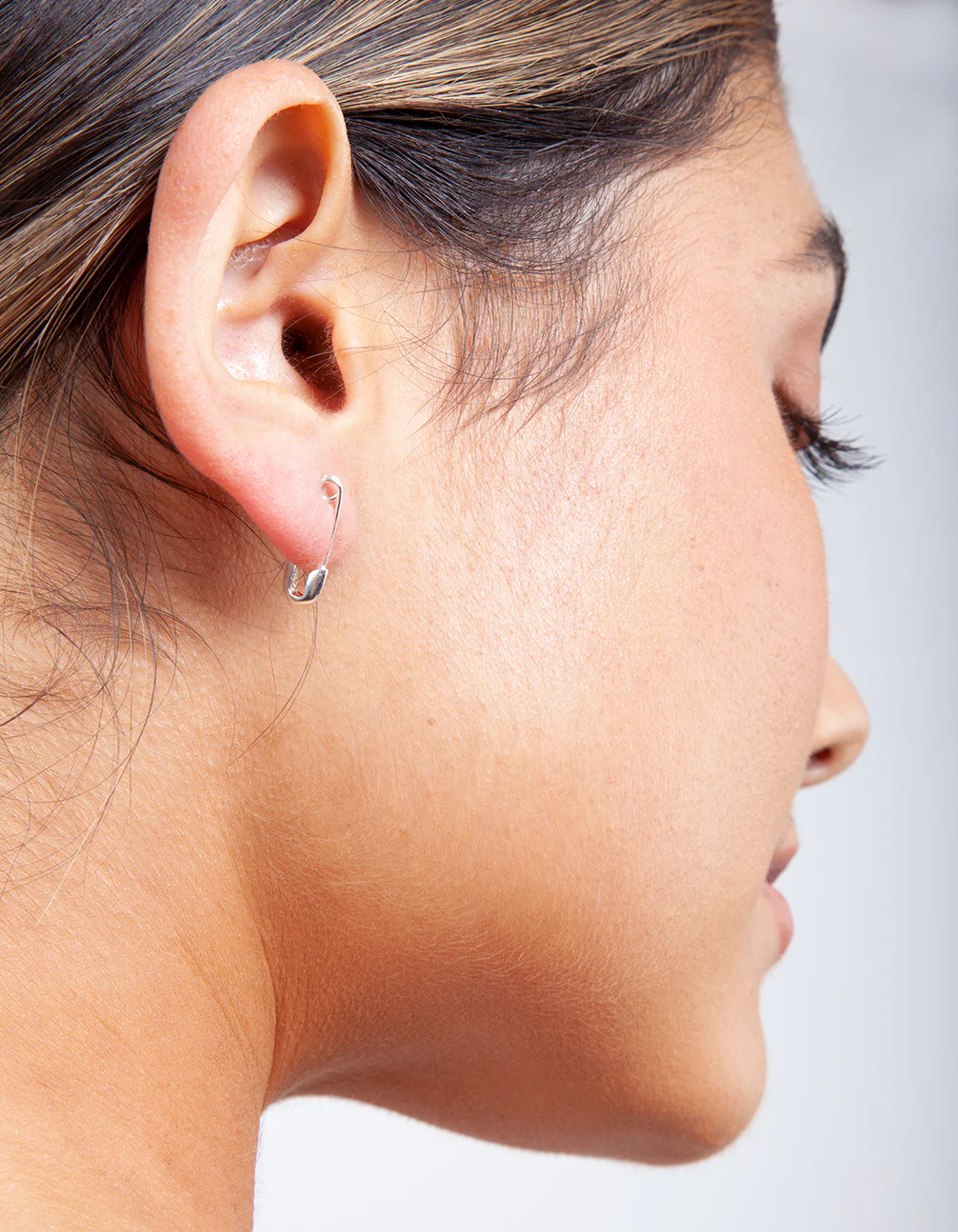 Sterling Silver Safety Pin Earrings - Image 3