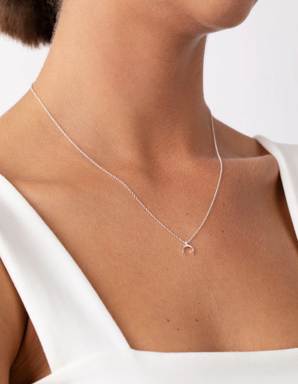 Sterling Silver Moon Necklace - Image 2