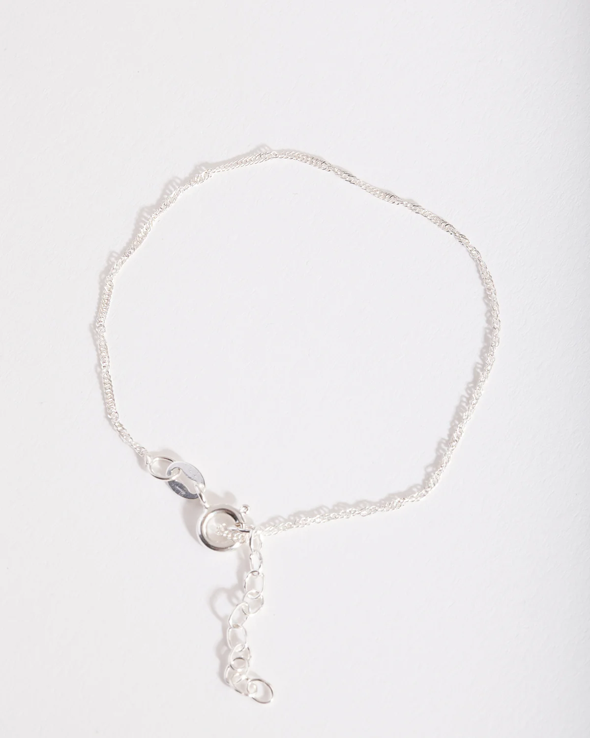 Sterling Silver Singapore Chain Bracelet - Image 2