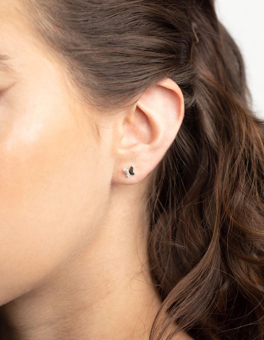 Sterling Silver Butterfly Stud Earrings - Image 2