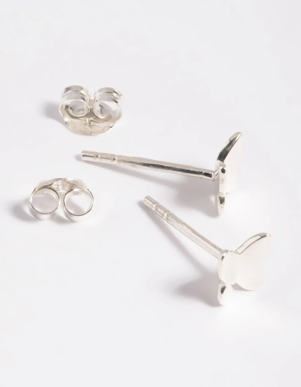 Sterling Silver Butterfly Stud Earrings - Image 4