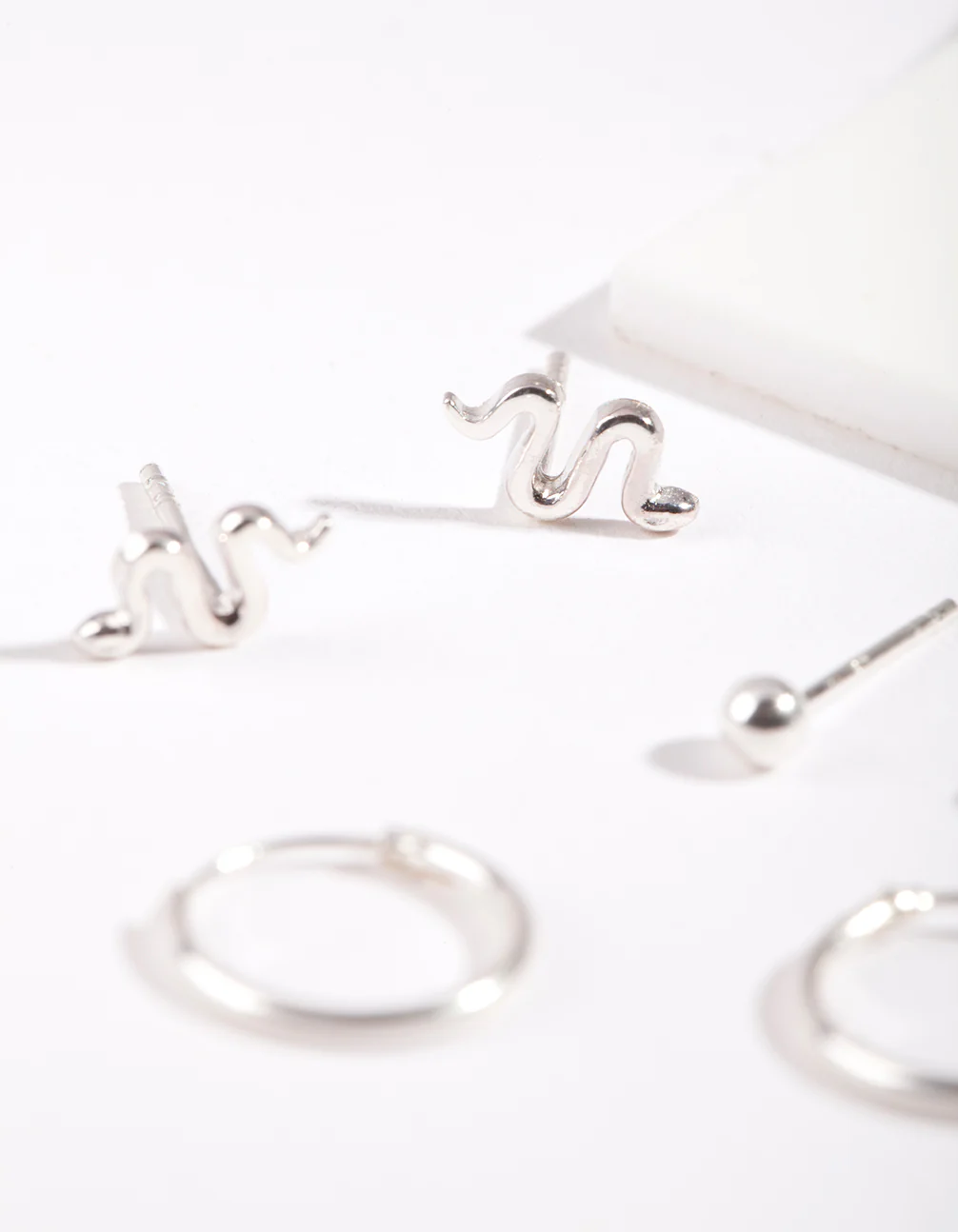 Sterling Silver Snake Earring Pack - Image 2