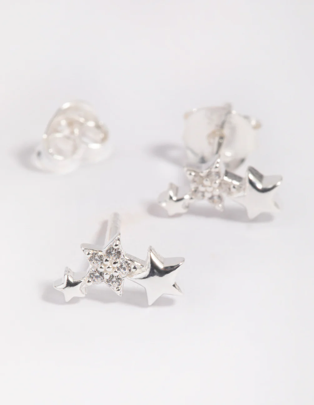 Sterling SIlver Star Stud Earrings - Image 3