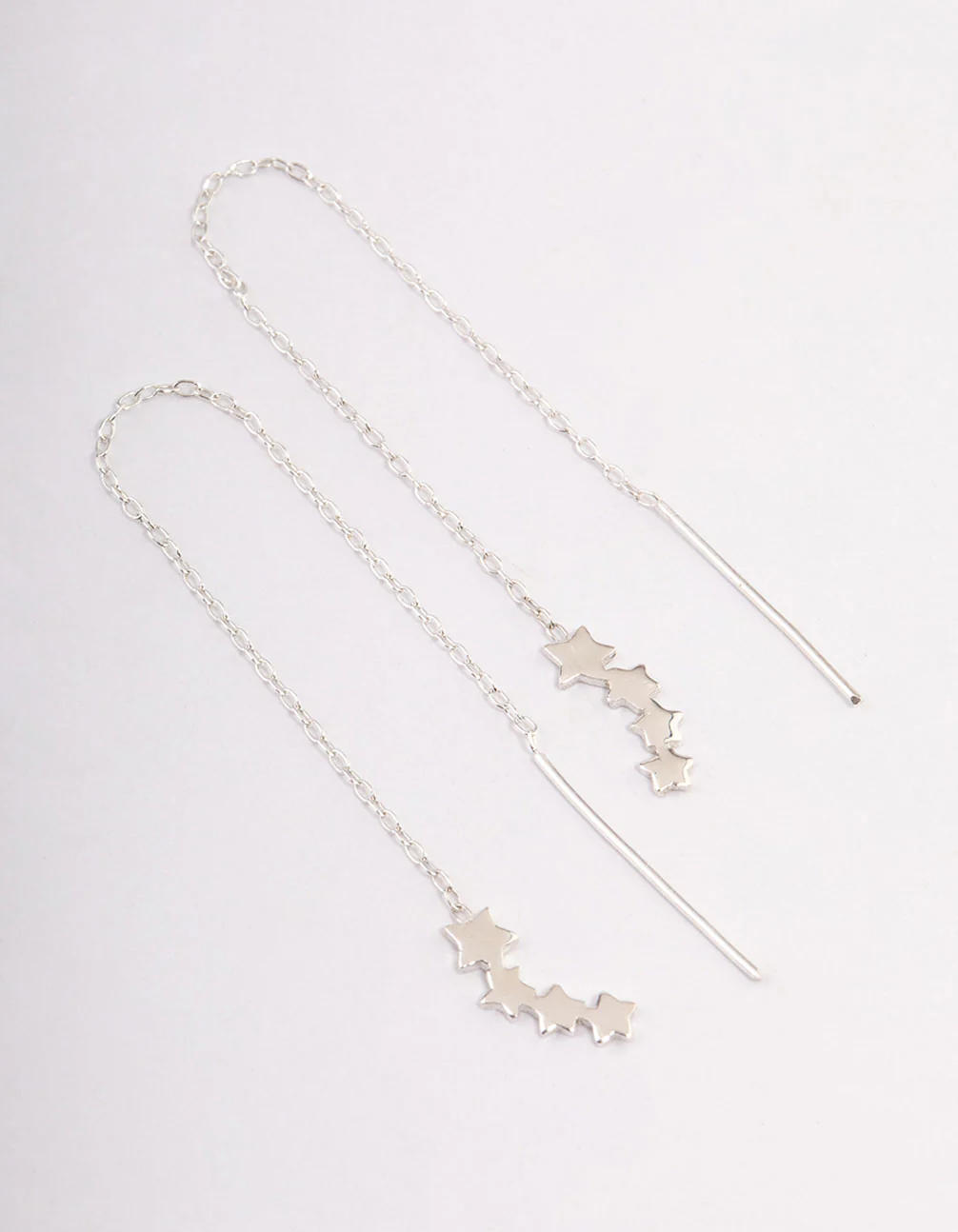 Sterling Silver Star Threader Earrings