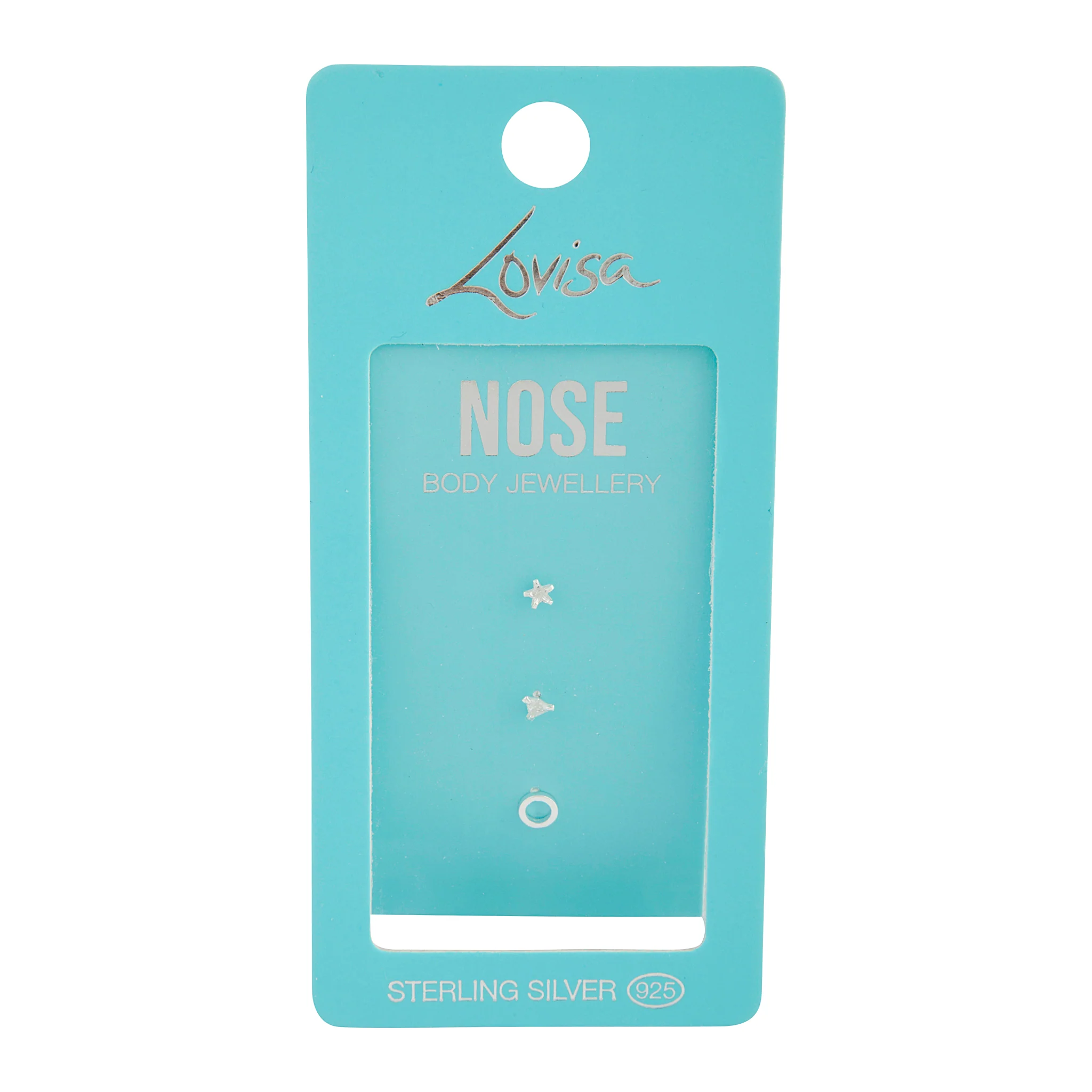 Sterling Silver Star Triangle Nose Stud Pack - Image 2