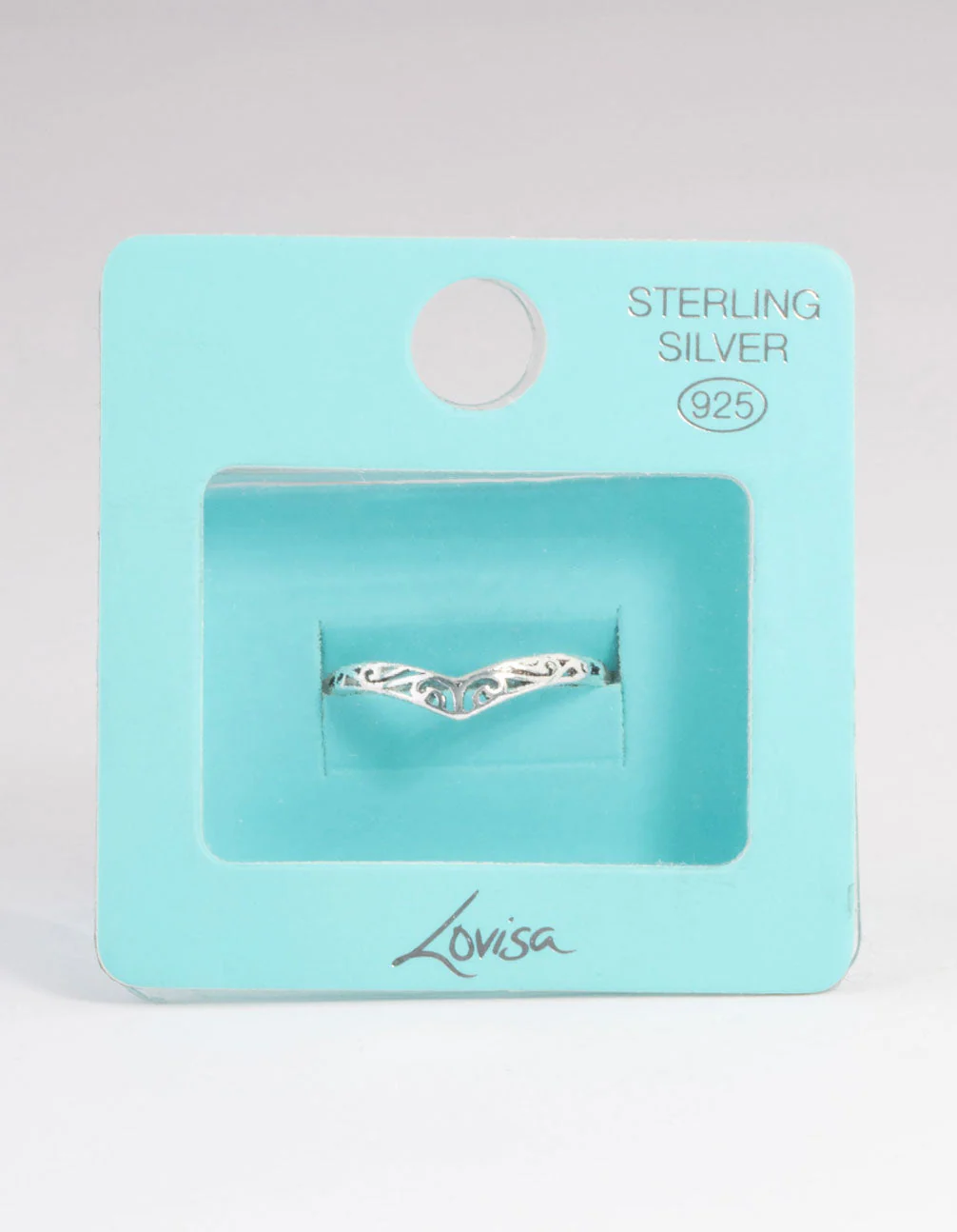 Sterling Silver Swirl Detail Point Ring - Image 3