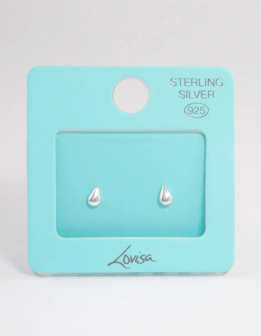 Sterling Silver Teardrop Stud Earrings - Image 3