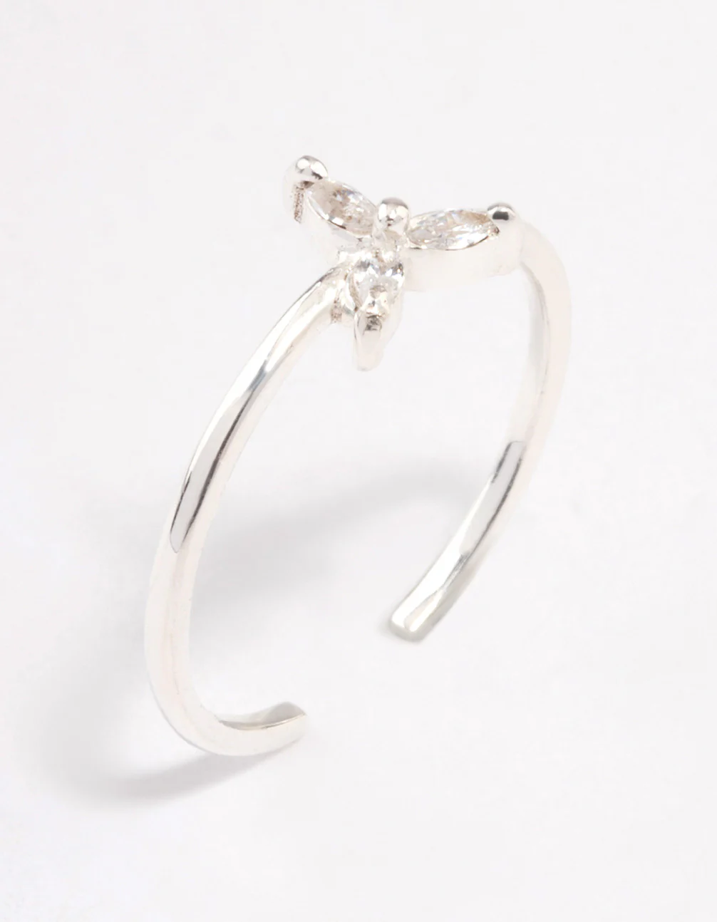 Sterling Silver Trio Marquise Ring - Image 2