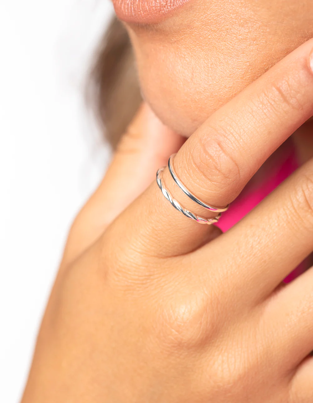Sterling Silver Twist Ring Set - Image 2