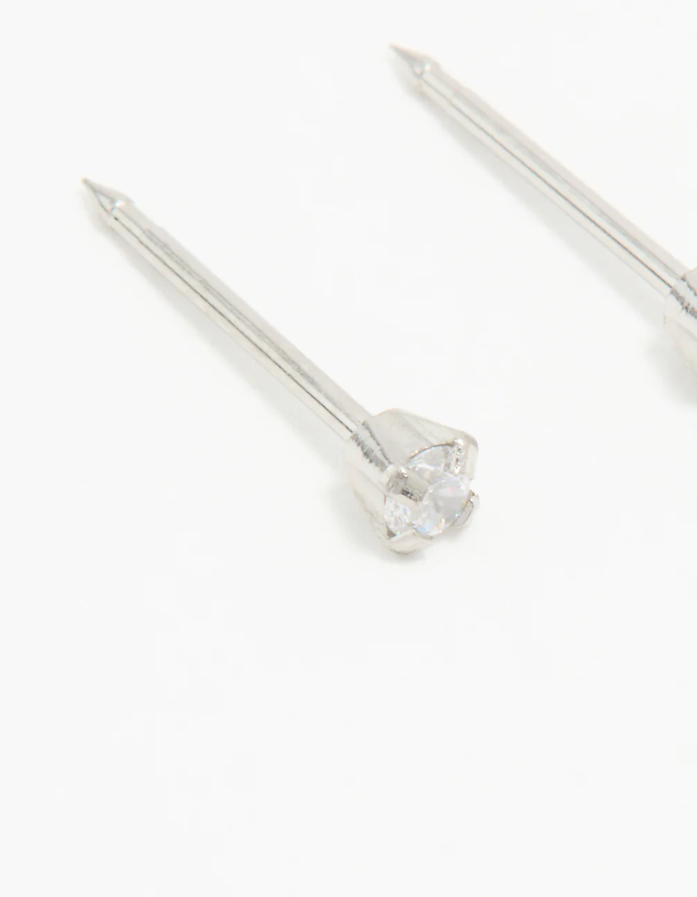 Surgical Stainless Steel 2MM Cubic Zirconia Piercing Stud - Image 2