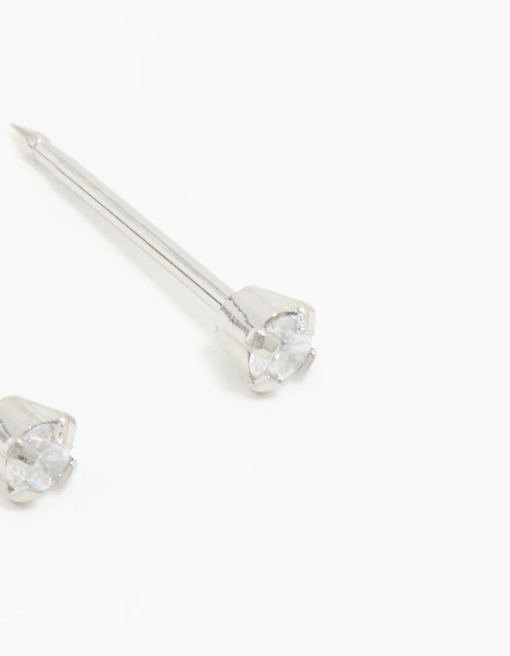 Surgical Stainless Steel 2MM Cubic Zirconia Piercing Stud - Image 3