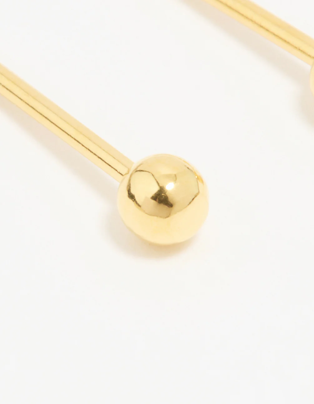 24KT Gold Plated Surgical Stainless Steel3MM Ball Piercing Stud - Image 2