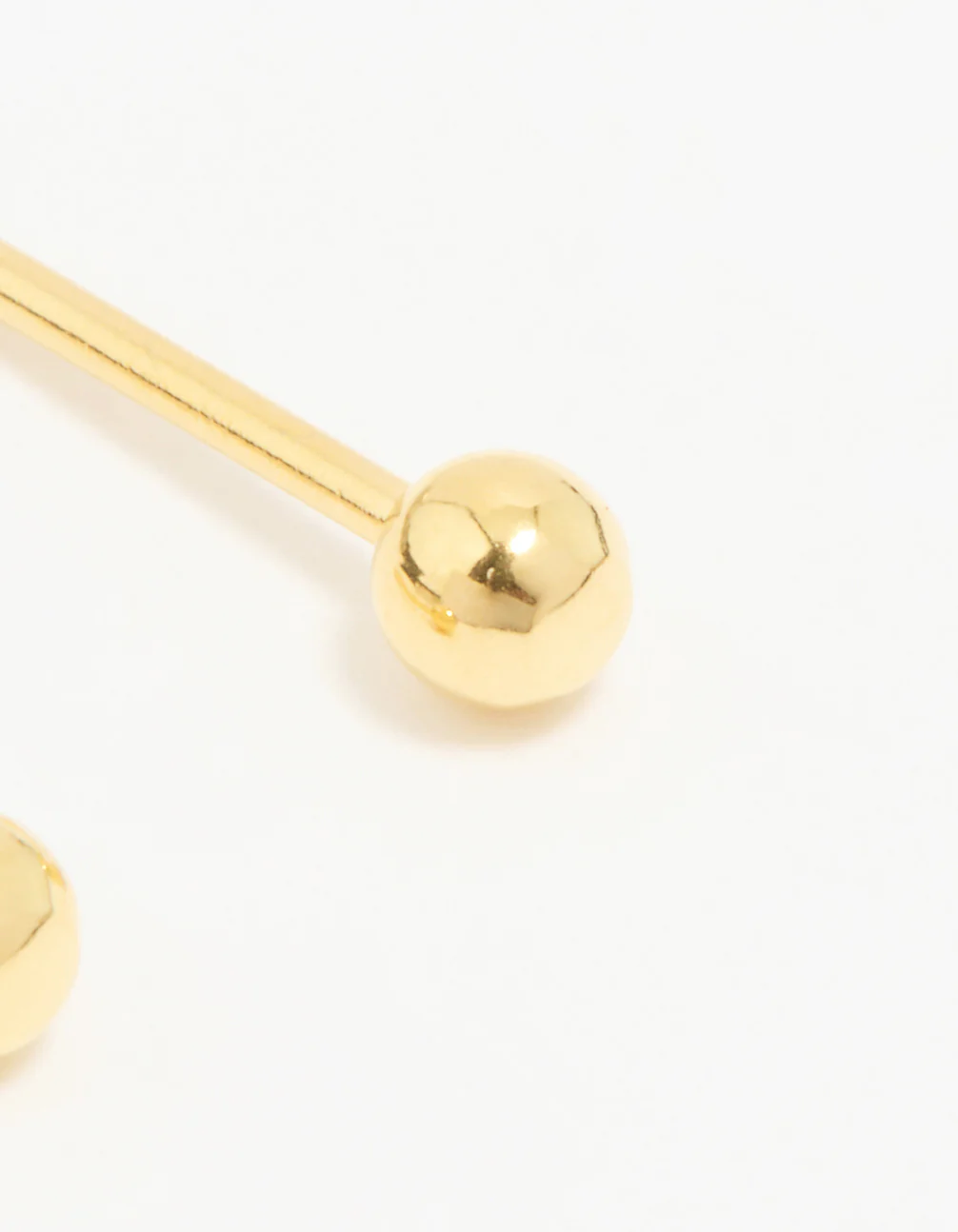 24KT Gold Plated Surgical Stainless Steel3MM Ball Piercing Stud - Image 3