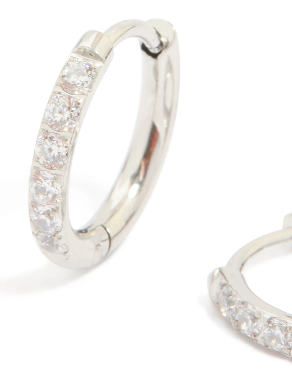 Surgical Steel 10 MM Cubic Zirconia Classic Sleeper Earrings - Image 4