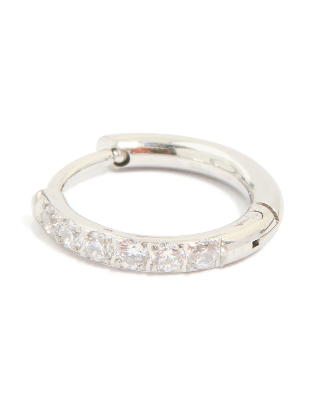 Surgical Steel 10 MM Cubic Zirconia Classic Sleeper Earrings - Image 5