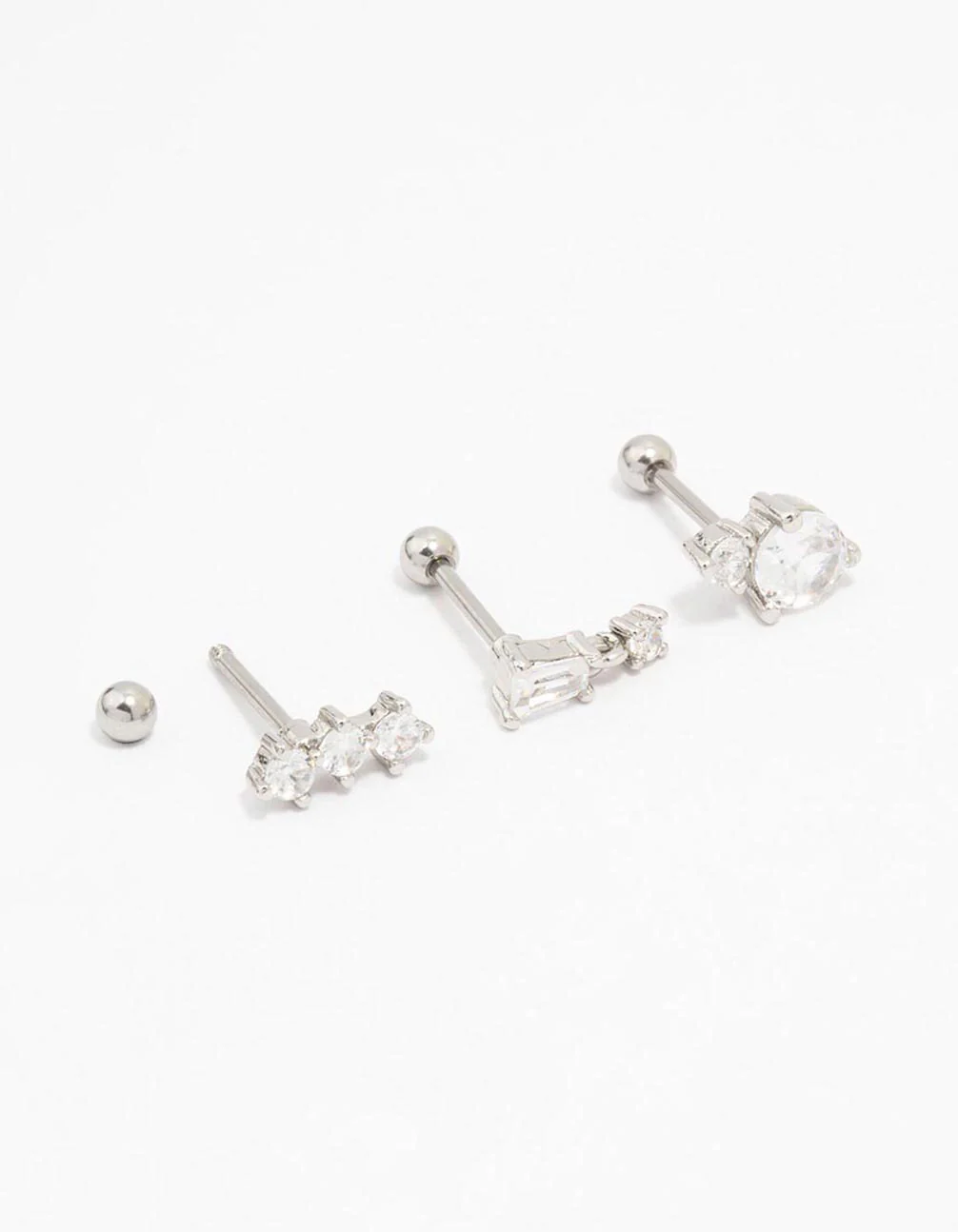 Surgical Steel Baguette Drop Flat Back 3-Pack - Image 2