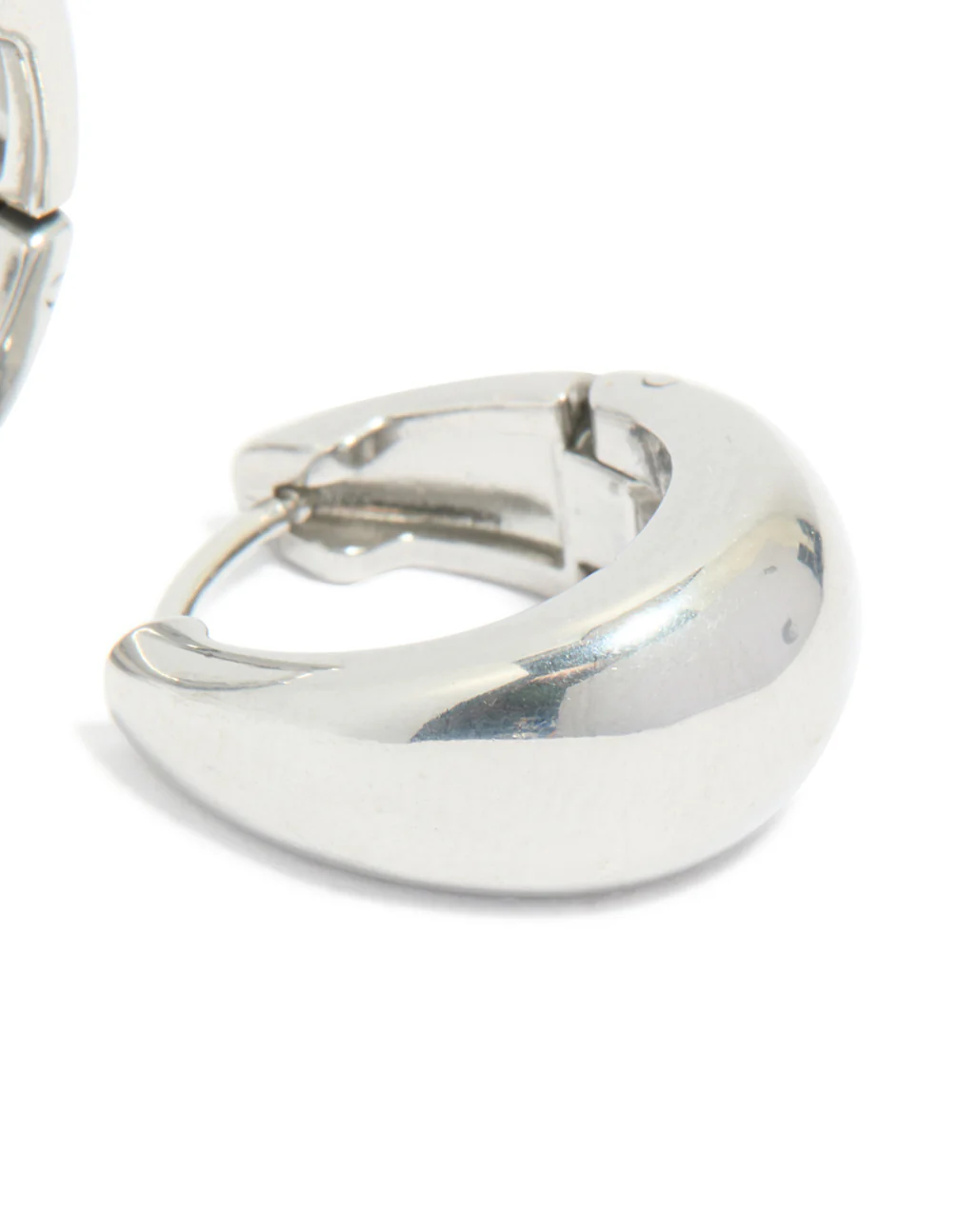 Surgical Steel Bold Oval Hoop Earrings - Image 4