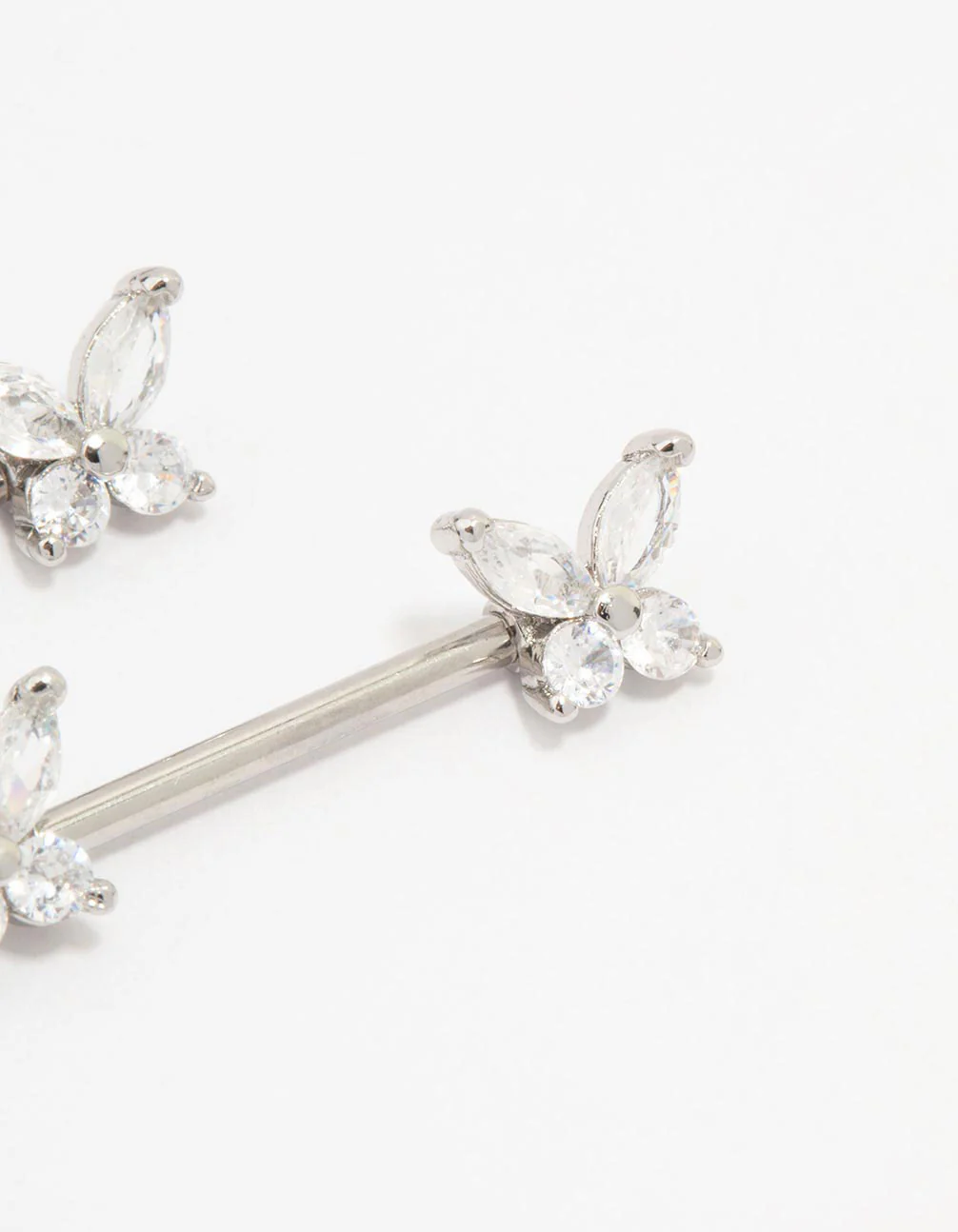 Surgical Steel Butterfly Double Nipple Piercing - Image 3