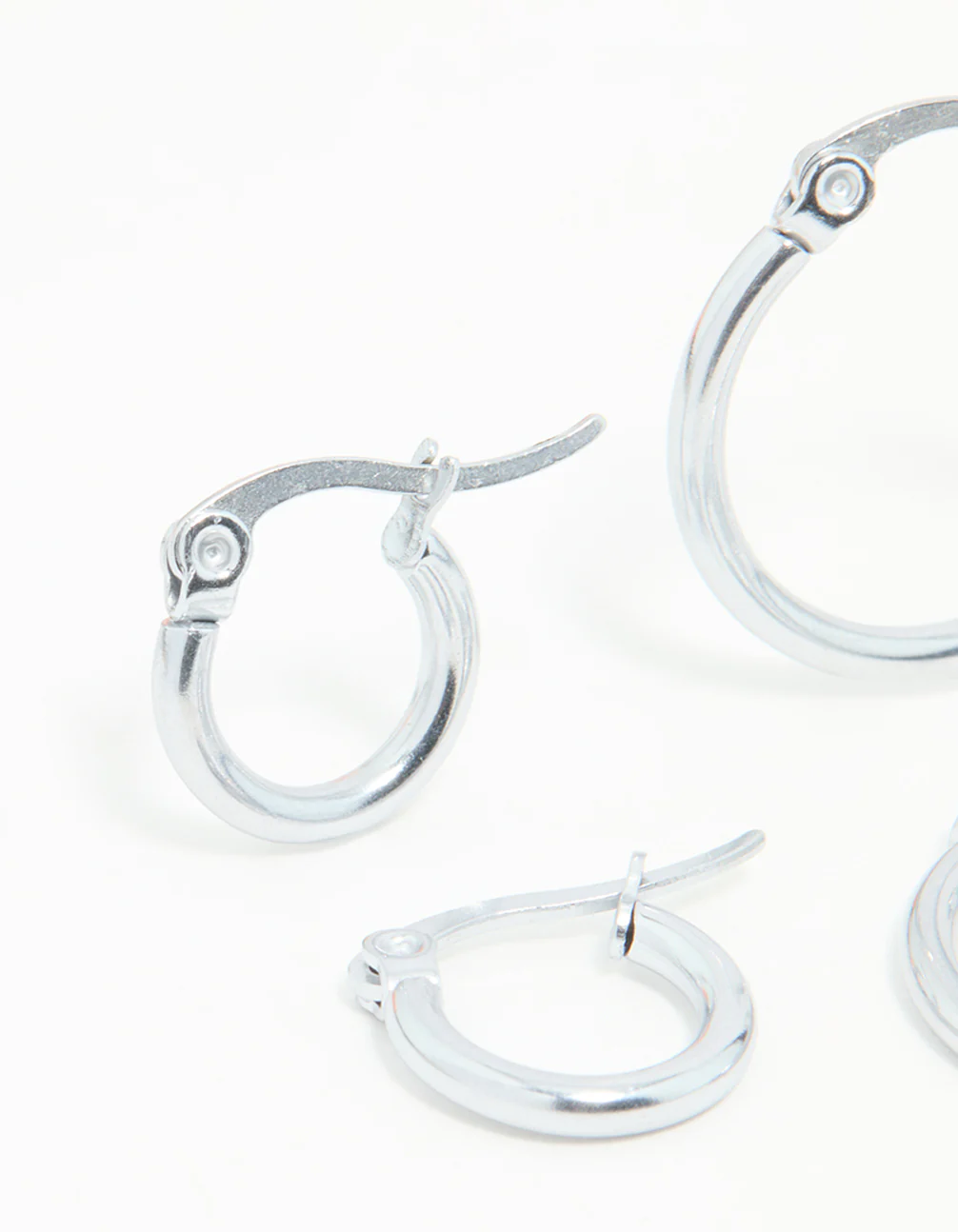 Surgical Steel Clasp Hoop Earrings 2-Pack - Image 4