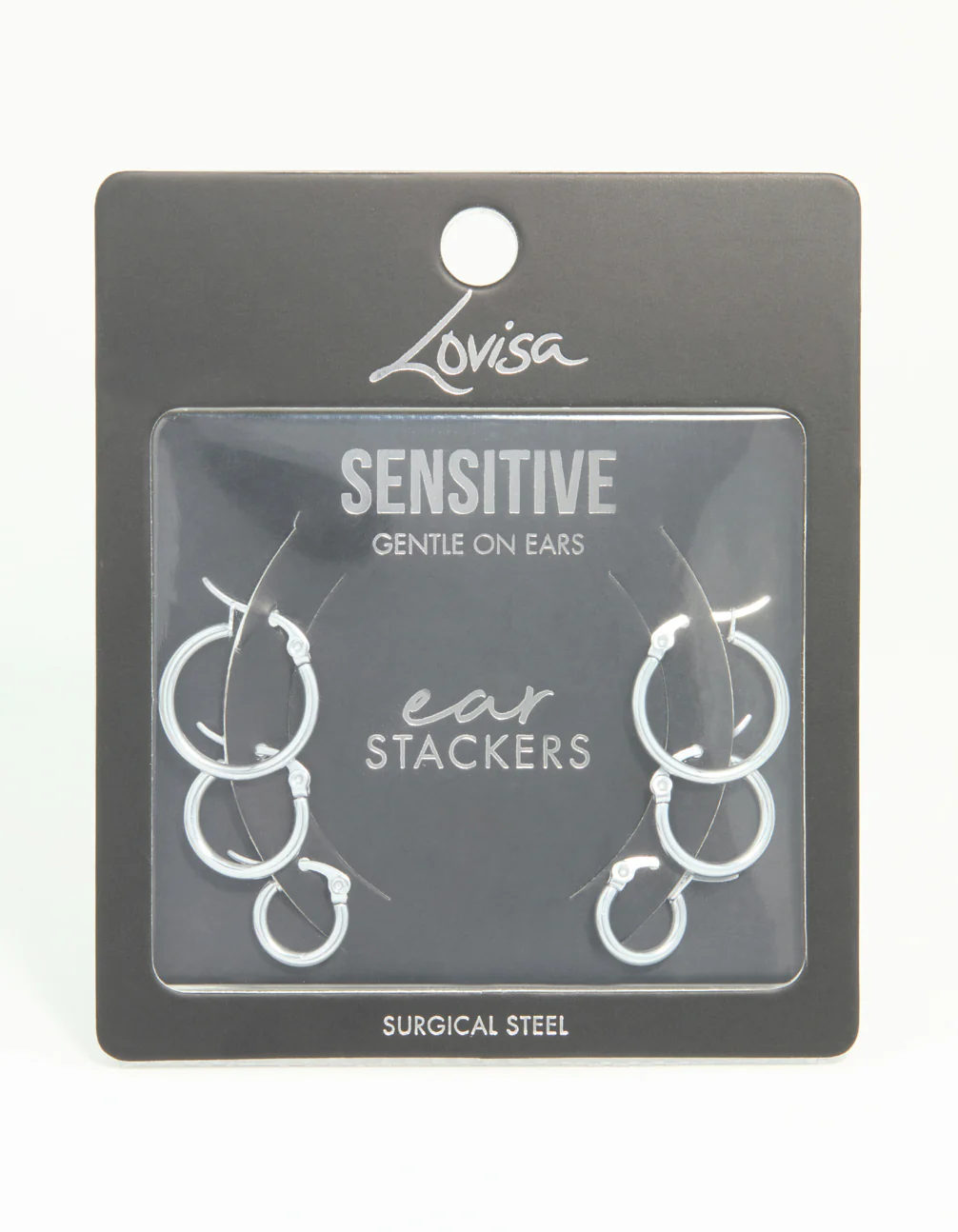 Surgical Steel Clasp Hoop Earrings 2-Pack - Image 5